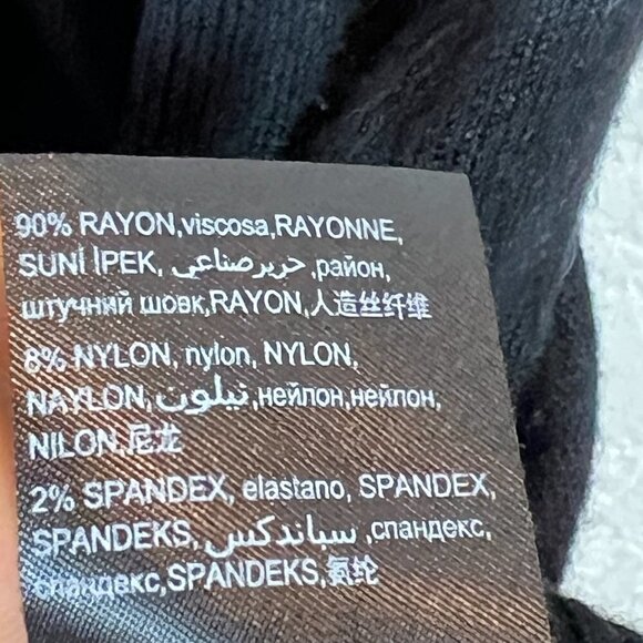 Bebe Black Sweater Tunic Top Rhinestones Small - Picture 9 of 11